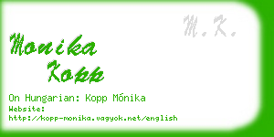 monika kopp business card