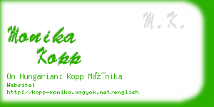 monika kopp business card